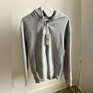 Reigning Champ Grey Full Zip Hoodie